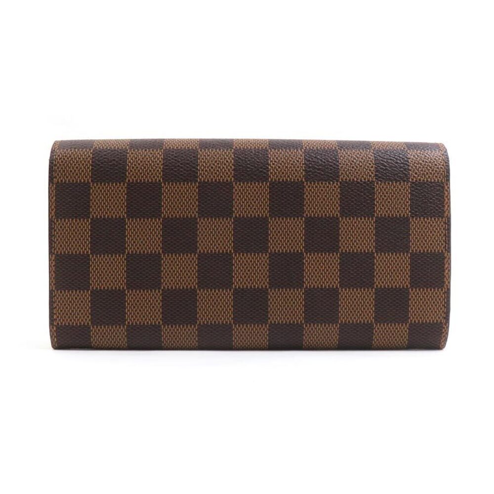 Louis Vuitton Long Wallet Damier Portefeuille Sarah Canvas Ebene - Picture 2 of 5